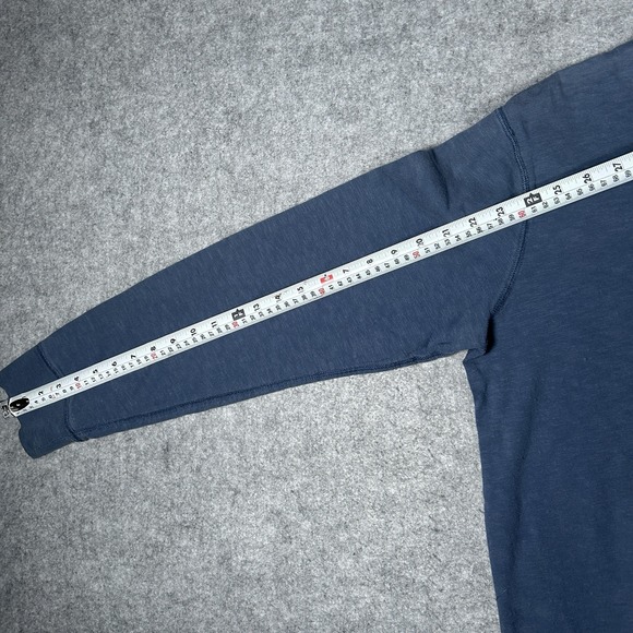 Timberland T Shirt Men's Size Large Blue Long Sleeve Blank Mini Logo Regular Fit - Picture 6 of 14